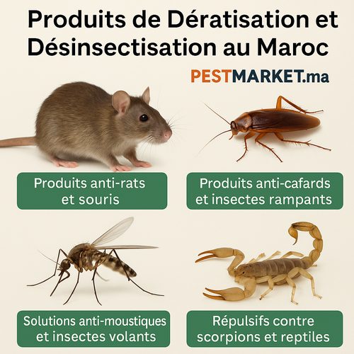 Dératisation et Désinsectisation au Maroc – Produits Professionnels en Ligne